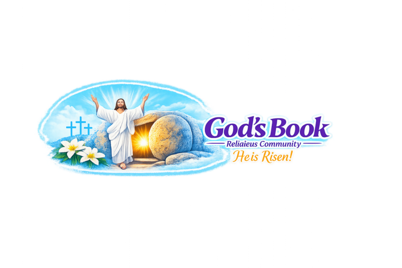 Easter Banner gods book logo